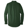 Port Authority Men's Deep Forest Green Long Sleeve Carefree Poplin Shirt