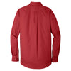 Port Authority Men's Rich Red Long Sleeve Carefree Poplin Shirt