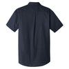 Port Authority Men's River Blue Navy Short Sleeve Carefree Poplin Shirt
