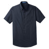 Port Authority Men's River Blue Navy Short Sleeve Carefree Poplin Shirt