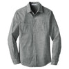 Port Authority Men's Grey Slub Chambray Shirt