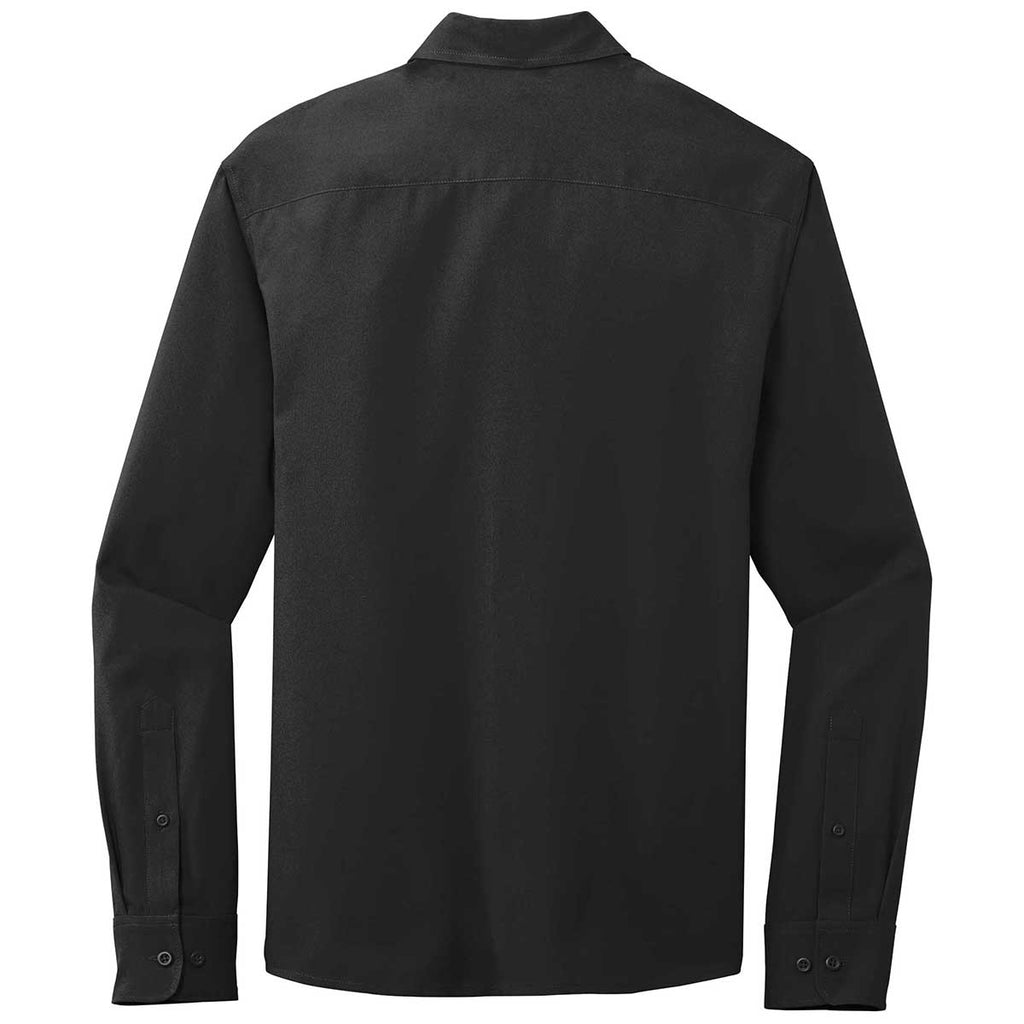 Port Authority Men's Black Long Sleeve Performance Staff Shirt