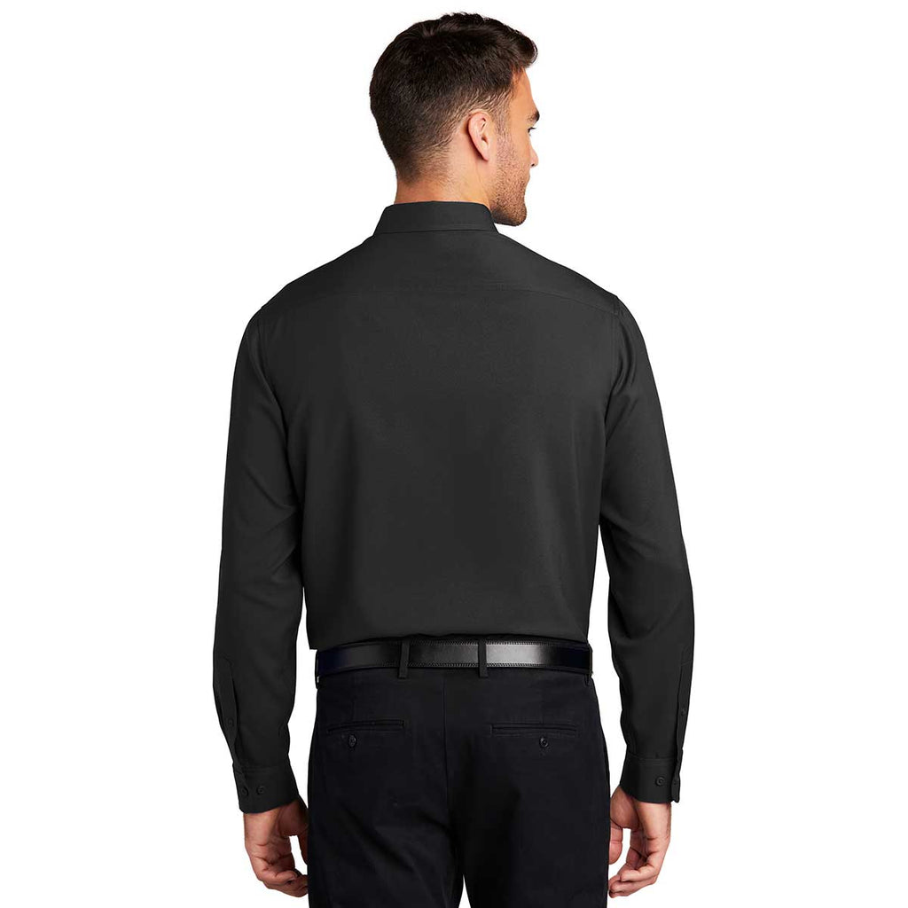 Port Authority Men's Black Long Sleeve Performance Staff Shirt