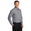 Port Authority Men's Black/White Broadcloth Gingham Easy Care Shirt