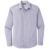 Port Authority Men's Gusty Grey/White Pincheck Easy Care Shirt