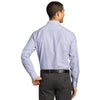 Port Authority Men's Oxford Blue/White SuperPro Oxford Stripe Shirt