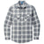 Port Authority Men's Grey/Cream Open Plaid Plaid Flannel Shirt
