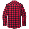 Port Authority Men's Red/Black Buffalo Check Plaid Flannel Shirt