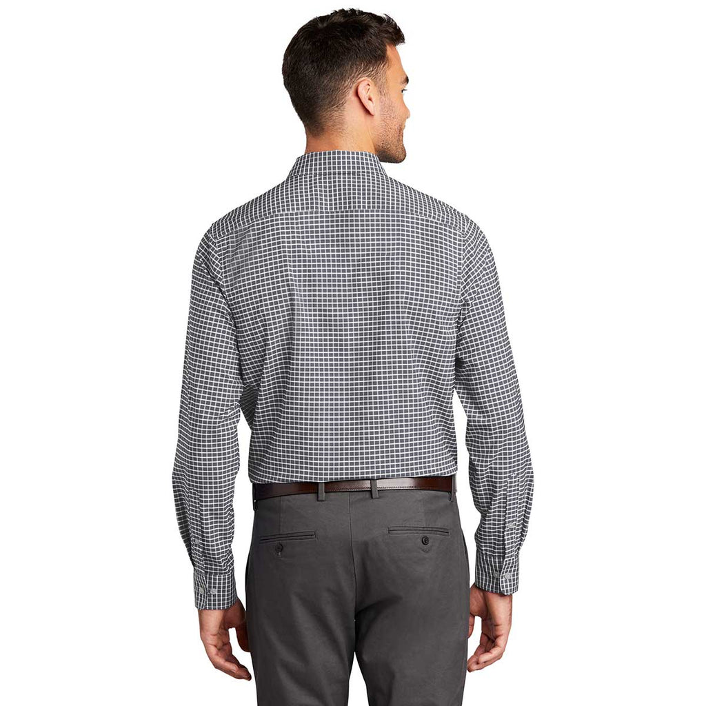 Port Authority Men's Graphite/White City Stretch Shirt