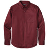 Port Authority Men's Burgundy Long Sleeve SuperPro React Twill Shirt