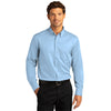 Port Authority Men's Cloud Blue Long Sleeve SuperPro React Twill Shirt