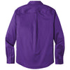 Port Authority Men's Purple Long Sleeve SuperPro React Twill Shirt