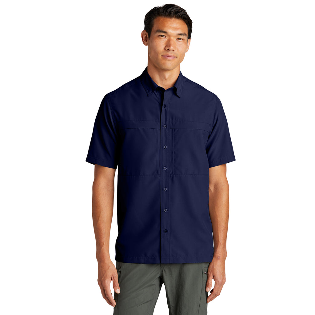 Port Authority Men's True Navy Short Sleeve UV Daybreak Shirt
