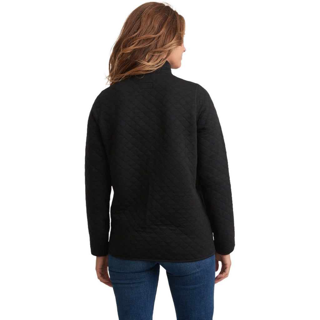 Marine Layer Women's Black Heather Corbet Quilted Pullover