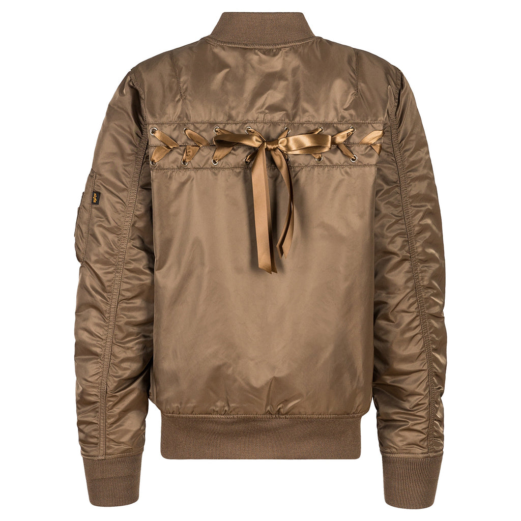 Alpha Industries Women's Coyote Brown MA-1 Laced Flight Jacket