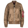 Alpha Industries Women's Coyote Brown MA-1 Laced Flight Jacket