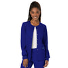 Cherokee Women's Galaxy Blue Workwear Revolution Snap Front Warm-Up Jacket