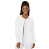 Cherokee Women's White Workwear Revolution Snap Front Warm-Up Jacket