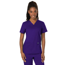 Cherokee Women's Grape Workwear Revolution V-Neck Top