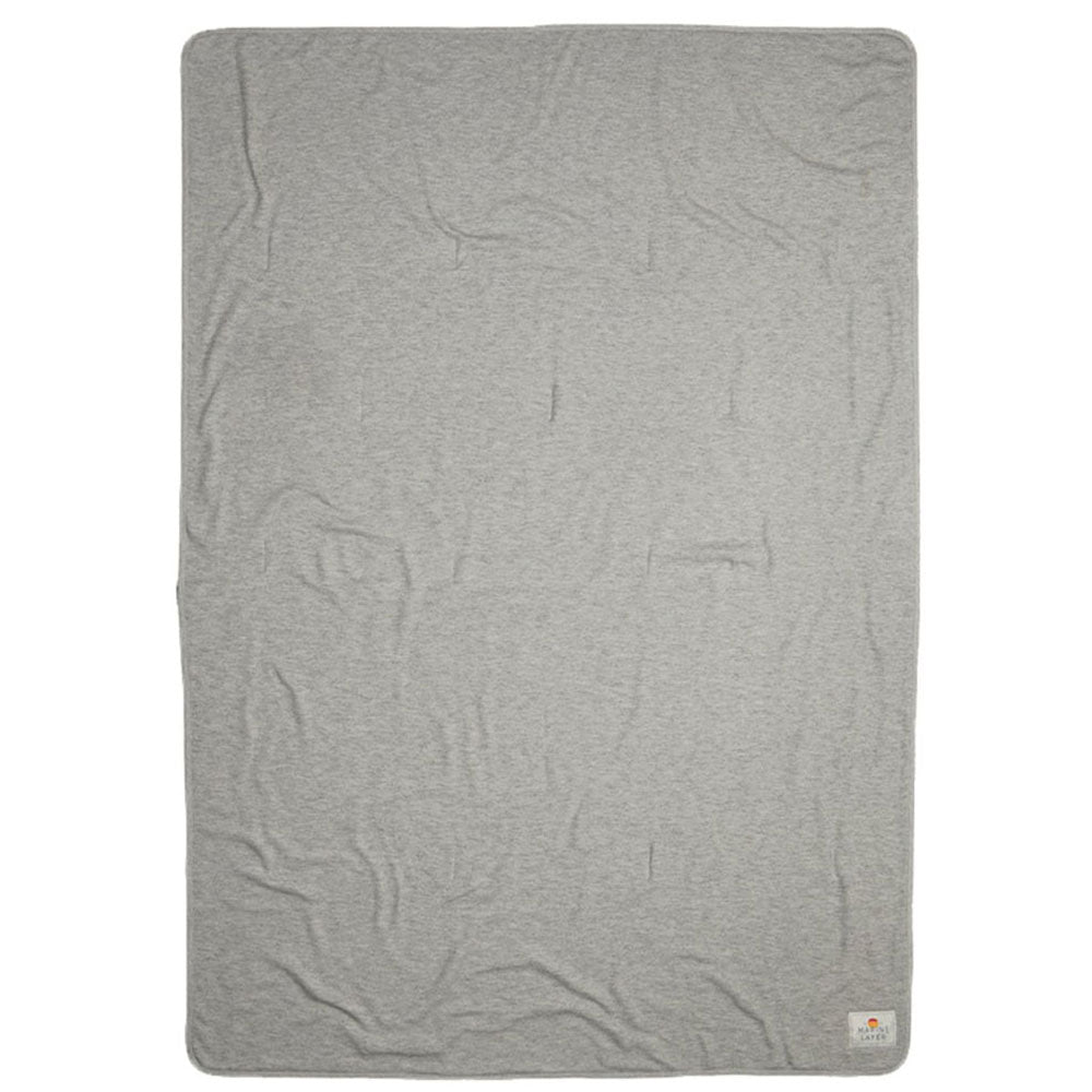 Marine Layer Heather Grey/Asphalt Grey Signature Lined Blanket