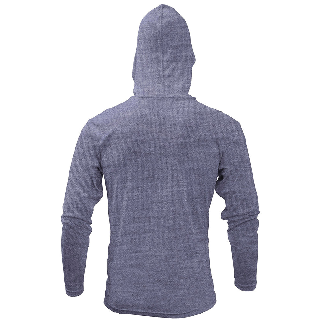 BAW Men's Heather Navy XtremeTek Long Sleeve Hood