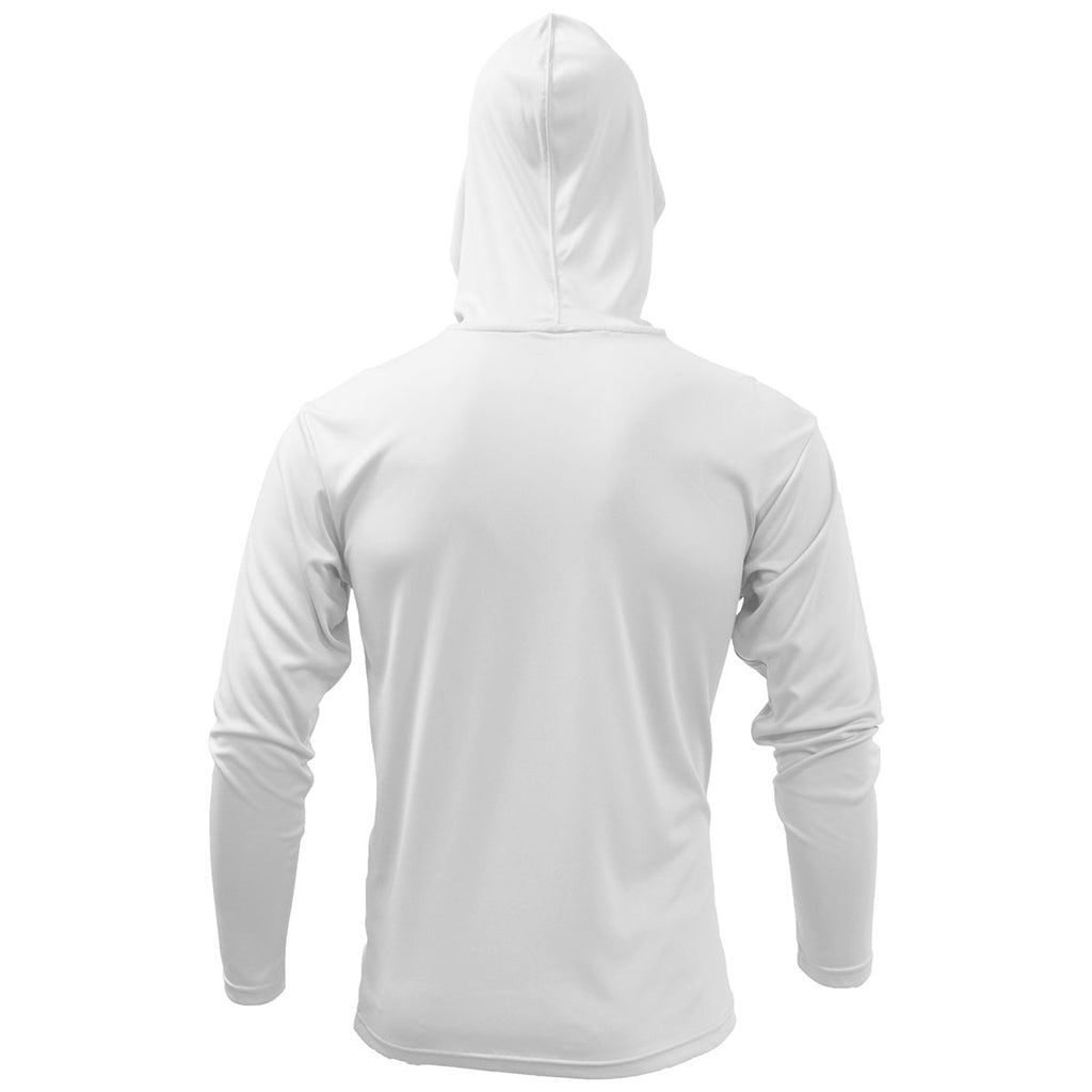 BAW Men's White Xtreme-Tek Long Sleeve Hood