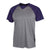 BAW Charcoal/Purple Xtreme Tek Baseball Shirt