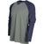 BAW Charcoal/Navy Xtreme Tek Long Sleeve Baseball Shirt