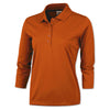 BAW Women's Texas Orange Xtreme Tek 3/4 Sleeve Polo