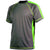 BAW Men's Charcoal/Neon Green Xtreme Tek Sideline T-Shirt