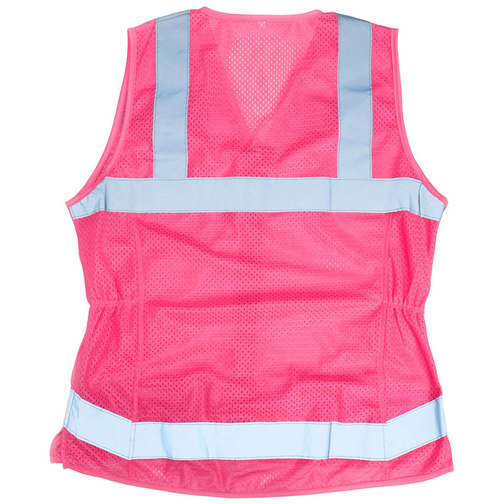 Xtreme Visibility Women's Pink Fitted NON-ANSI Zip Vest