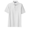 Port Authority Youth White Pique Knit Polo
