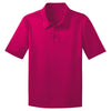 Port Authority Youth Pink Raspberry Silk Touch Performance Polo