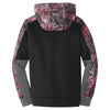Sport-Tek Youth Deep Red/Black Sport-Wick Mineral Freeze Fleece Colorblock Hooded Pullover