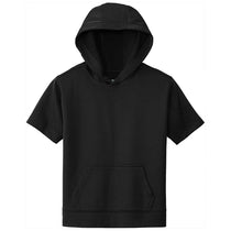 Sport-Tek Youth Black Sport-Wick Fleece Short Sleeve Pullover Hoodie