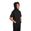 Sport-Tek Youth Black Sport-Wick Fleece Short Sleeve Pullover Hoodie