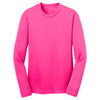 Sport-Tek Youth Neon Pink Long Sleeve PosiCharge Competitor Tee