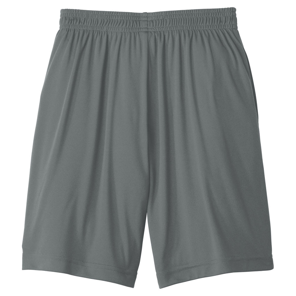 Sport-Tek Youth Iron Grey PosiCharge Competitor Pocketed Short