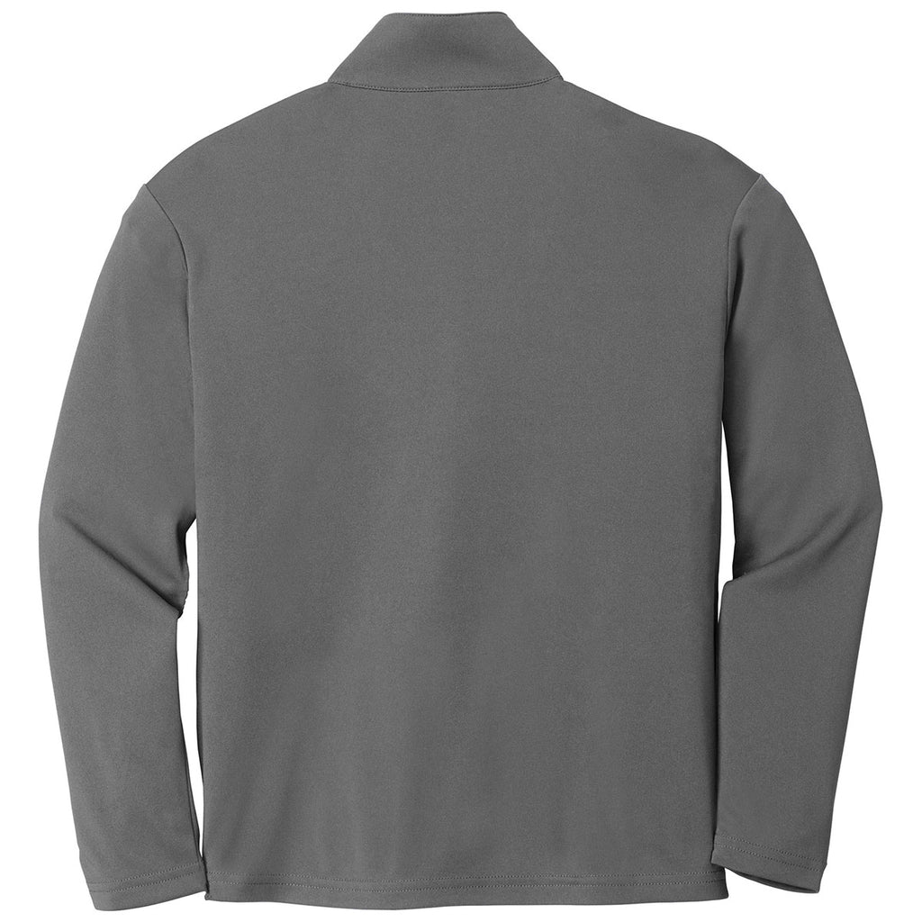 Sport-Tek Youth Grey Concrete PosiCharge Competitor 1/4-Zip Pullover