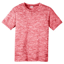 Sport-Tek Youth Deep Red Electric PosiCharge Electric Heather Tee