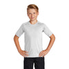 Sport-Tek Youth White Short Sleeve Rashguard Tee