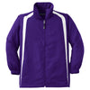 Sport-Tek Youth Purple/White Colorblock Raglan Jacket