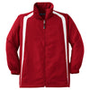 Sport-Tek Youth True Red/White Colorblock Raglan Jacket