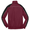 Sport-Tek Youth Maroon/ Black/ White Piped Tricot Track Jacket