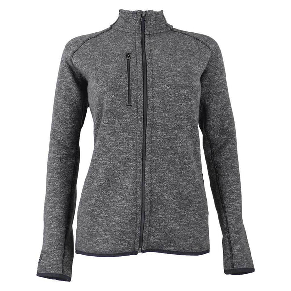Zusa Womens Light Grey Heather Midtown Fleece Full Zip | Custom Fleece