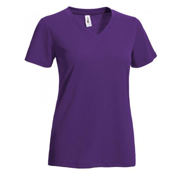 Purple & Multicolour Printed V-Neck T-Shirt