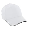 AHEAD White Textured Poly Contrast Bill Cap