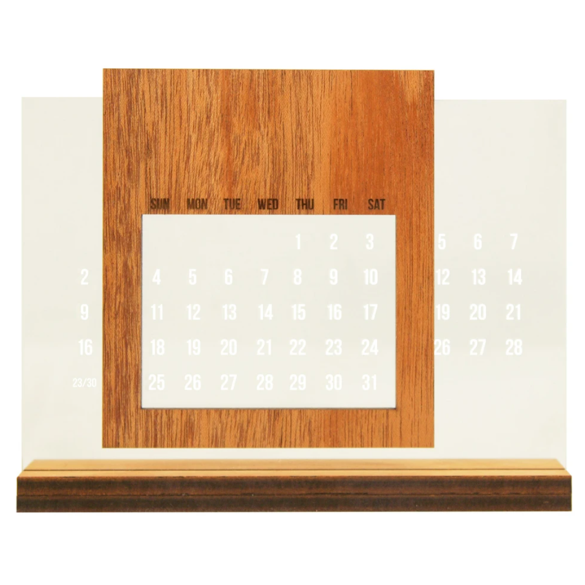 Woodchuck USA Mahogany Sliding Calendar