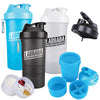 Primeline White 20 oz. Smartshake Original Compartment Fitness Shaker