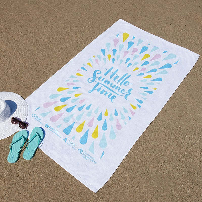 Primeline White Pro Towels Diamond Collection Beach Towel (35" x60")